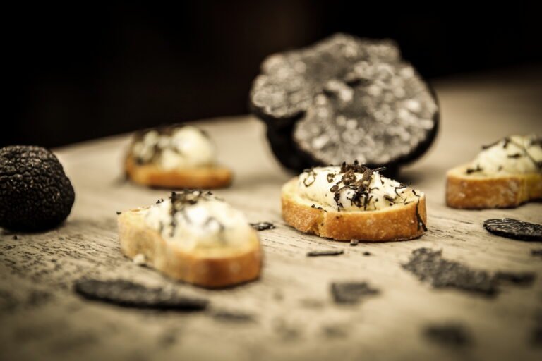 La gastronomie périgourdine : produits, saveurs et traditions Une invitation à table au cœur du Périgord Noir 519 toast a la truffe ©luc.fauret.photographe